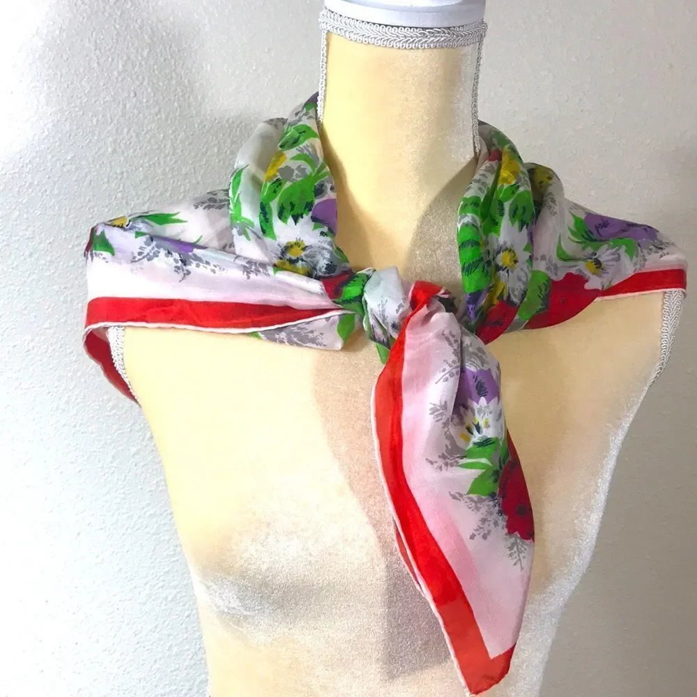 VTG  FLORAL SCARF